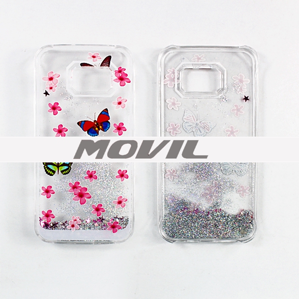 NP-2427 Funda con polvo brillante de estrella estilo para Samsung Galaxy S6 Edge-15